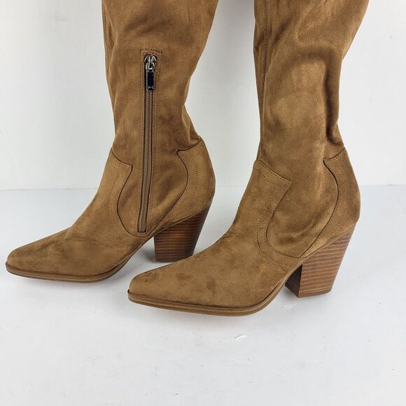 Marc Fisher ltd  Gwyneth Women's over the knee Tall Brown Boot Size 7.5M - Picture 2 of 16